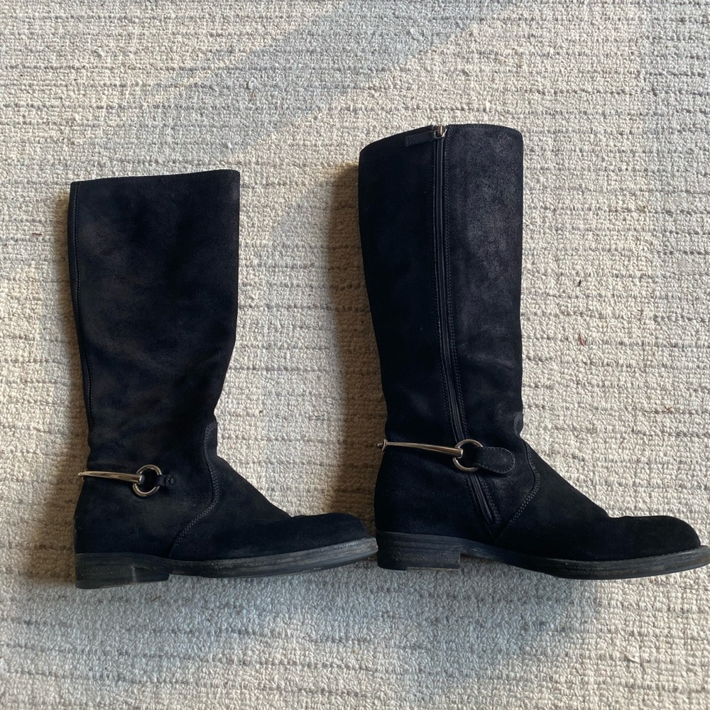 Gucci Black Suede Boots - Picture 1 of 4